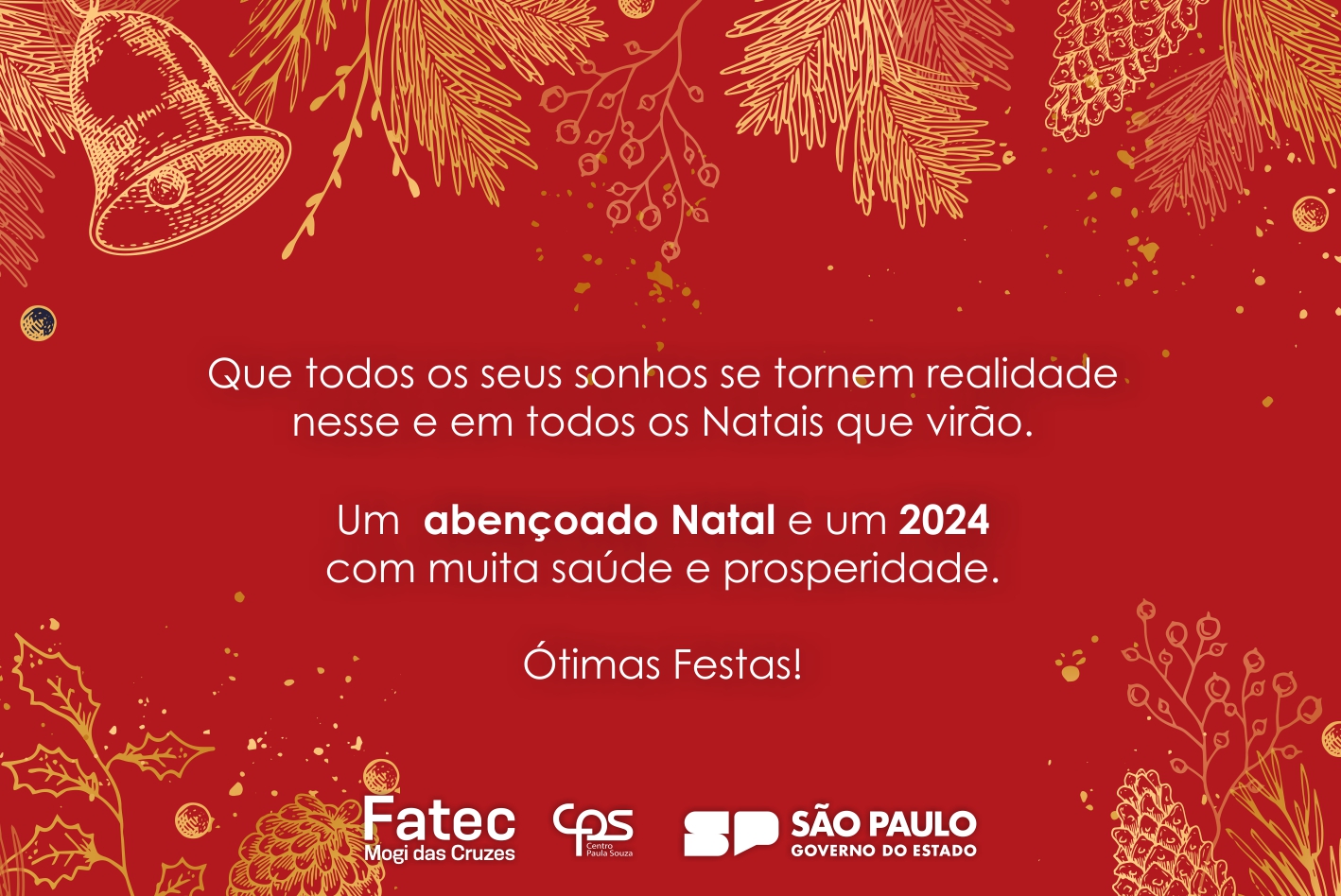 Imagem desejando um feliz natal.