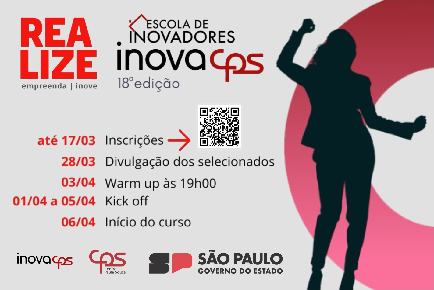 Imagem contendo informações sobre a escola de inovadores.