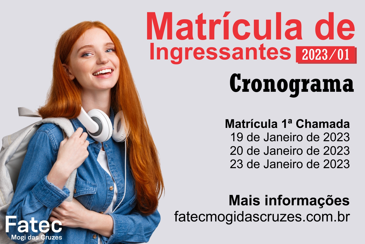 Imagem contendo informação sobre a matrícula de ingressante.