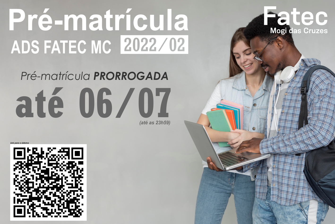 Imagem contendo informações sobre a pré-matricula.