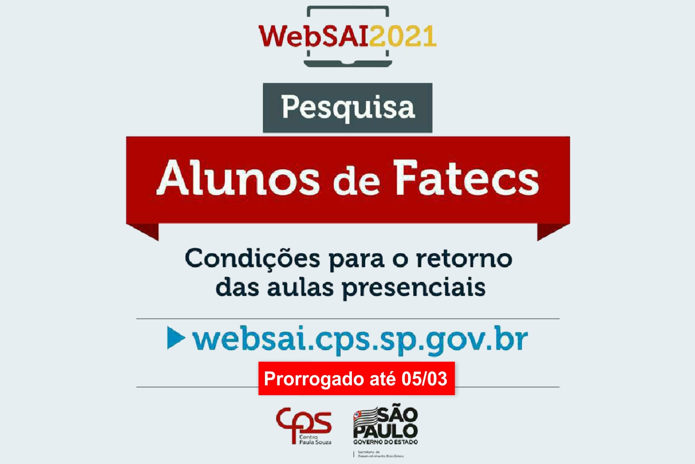 Imagem contendo informações sobre o WebSai 2021.