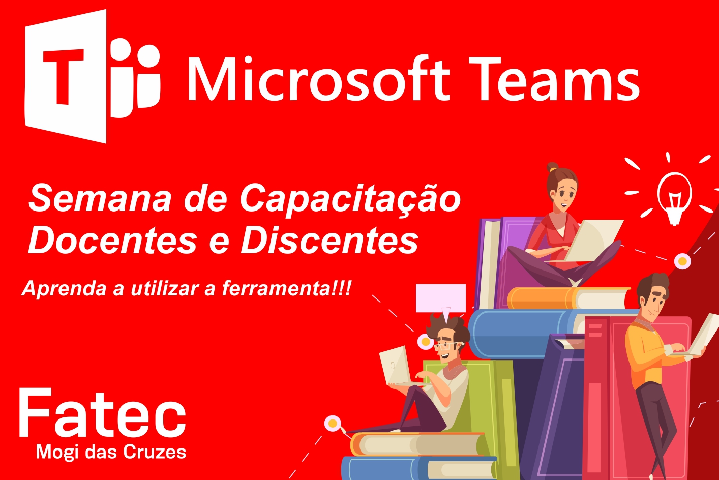 Imagem contendo informações sobre a semana de capacitação do microsoft teams.