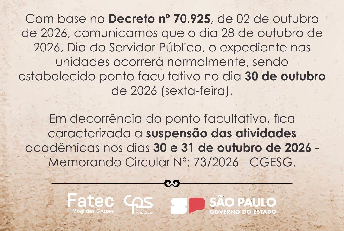 Imagem contendo dados do Feriado Público.