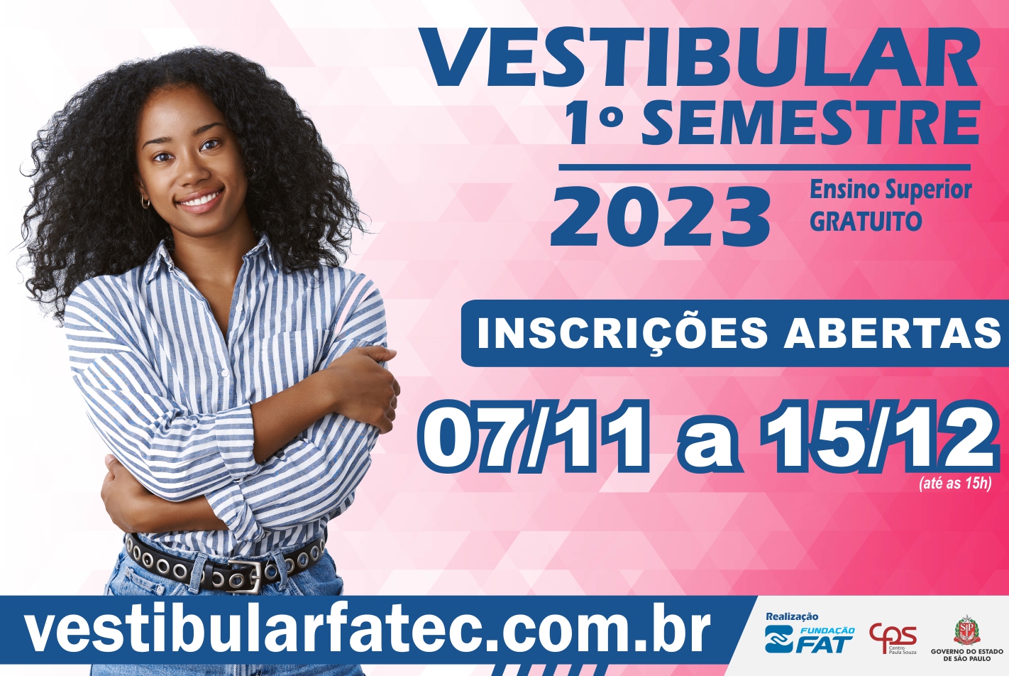 Imagem com informações sobre o vestibular.