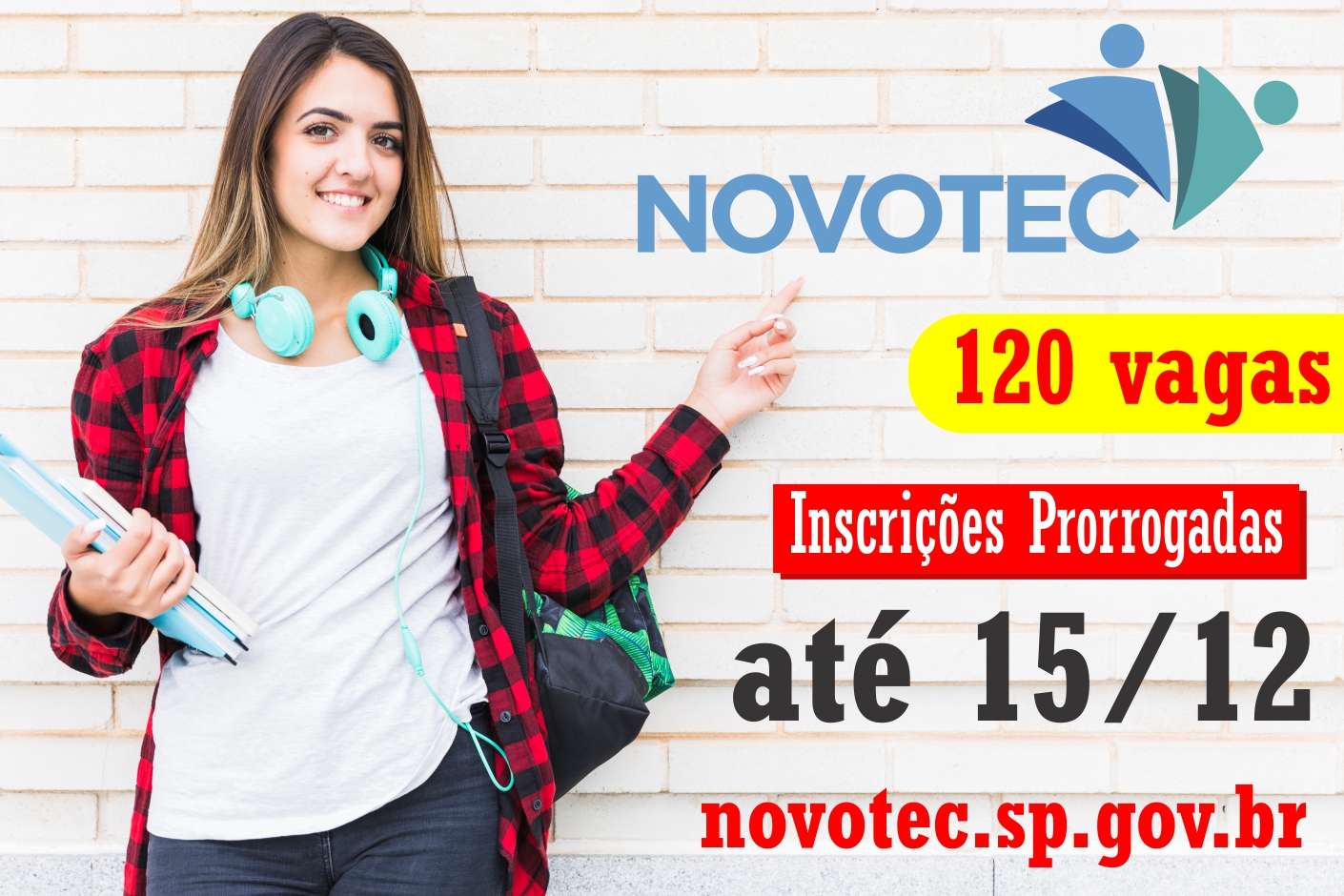 Imagem contendo informações sobre o NOVOTEC 2020.