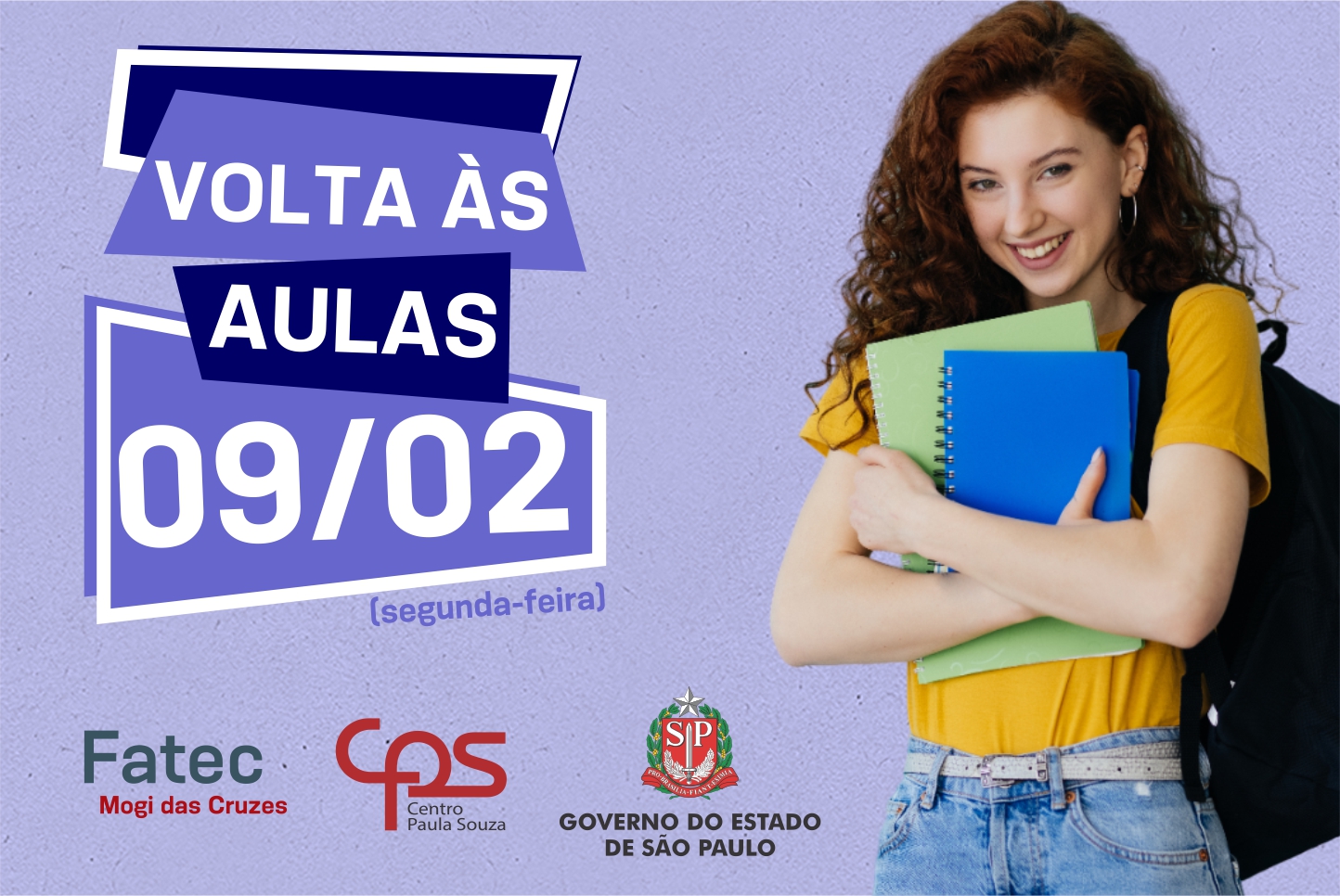 Imagem contendo informações sobre início das aulas.