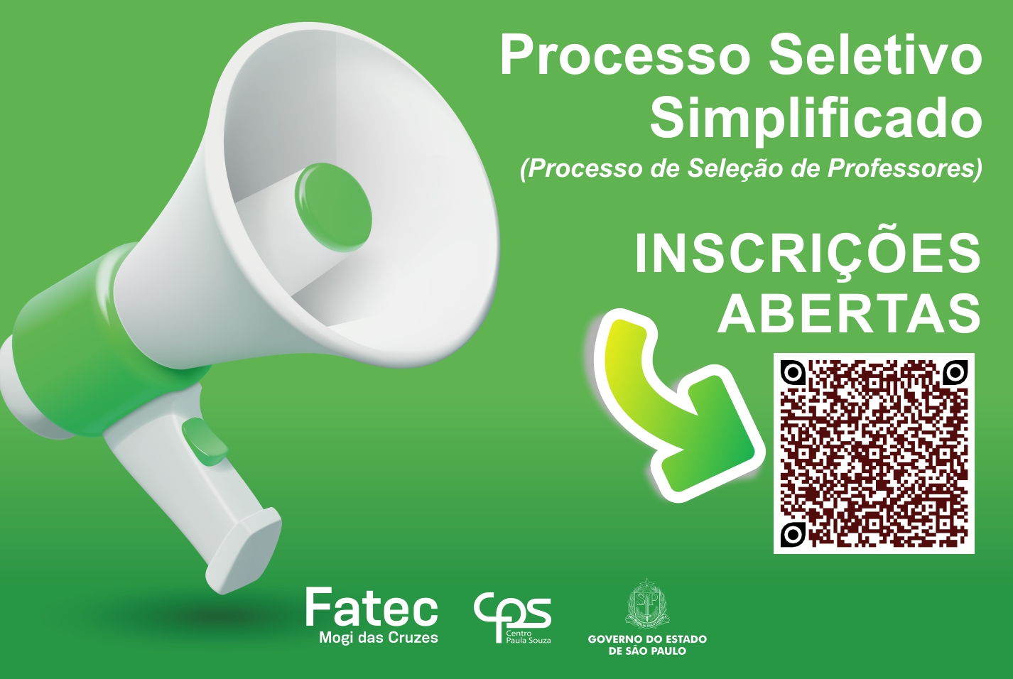 Imagem contendo informações sobre o Processo Seletivo Simplificado de Professor.