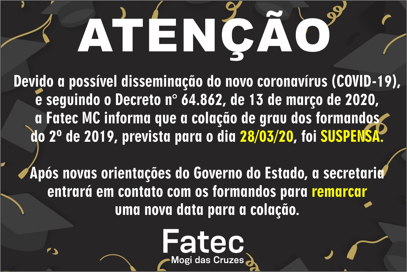 Imagem contendo informações sobre colação. 