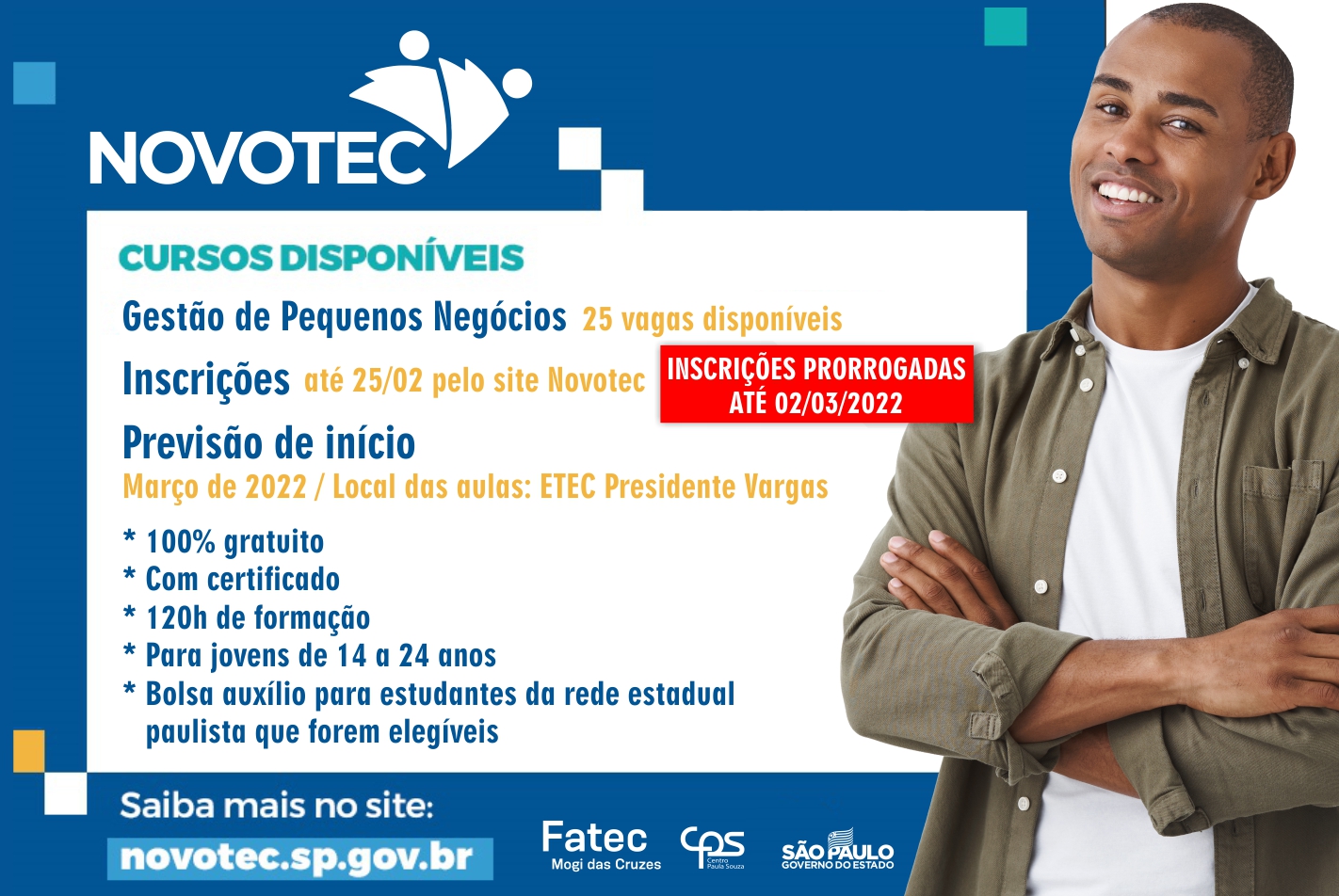 Imagem contendo informações sobre o NOVOTEC.